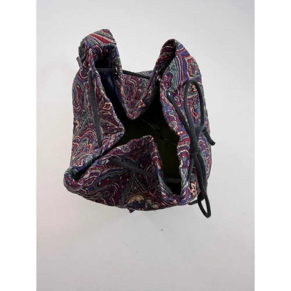 Vintage Vera Bradley Medallion 1995 Large Drawstring Backpack